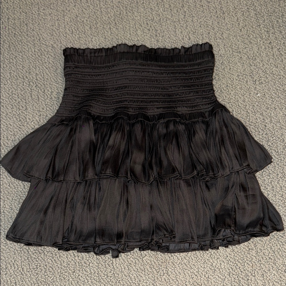 NWT Women's Black Tiered Ruffle Skirt